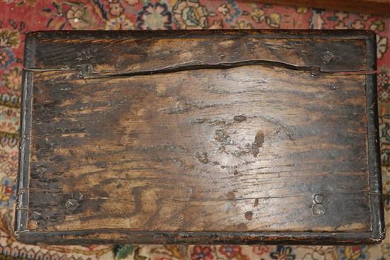 A late 17th century joynt stool W.46cm